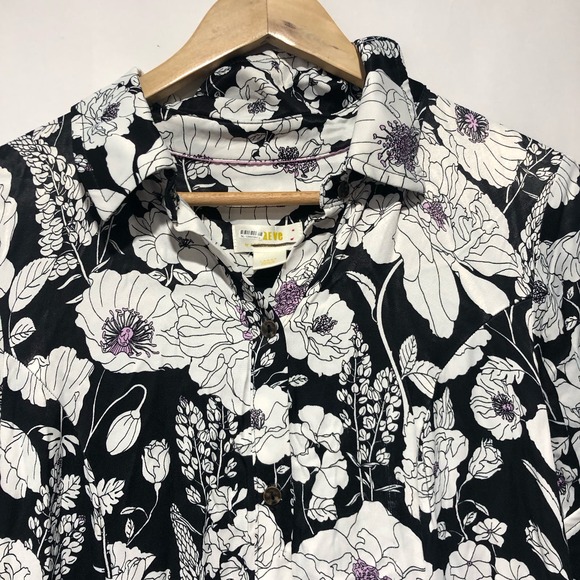 Anthropologie Black and White Floral Maxi Dress - Picture 6 of 9